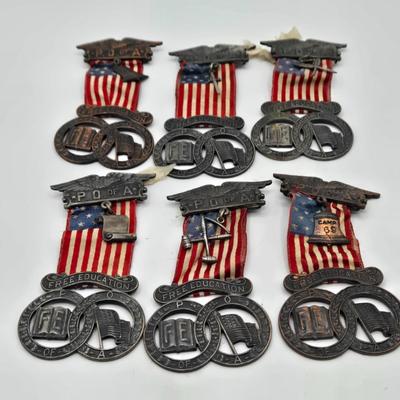LOT 37J: Patriotic Order of the Sons of America (P.O.S. of A.) Free Education Medals
