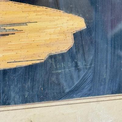 LOT 79: Signed Intricate Artwork - Bull Riding / Fighting