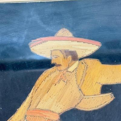 LOT 79: Signed Intricate Artwork - Bull Riding / Fighting