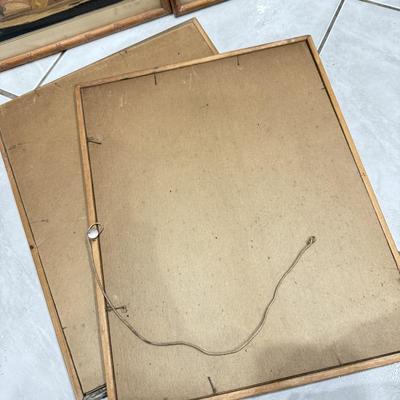 LOT 79: Signed Intricate Artwork - Bull Riding / Fighting