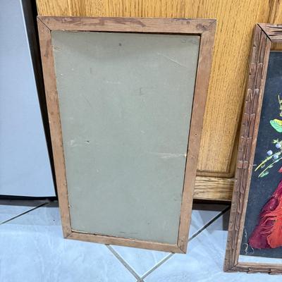 LOT 80: Hand Made Feather Bird Art