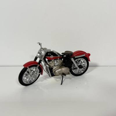 LOT 81: The Franklin Mint Motorcycle Models w/ COAs & American Flag Motorcycle Model w/ Helmet & Display Case