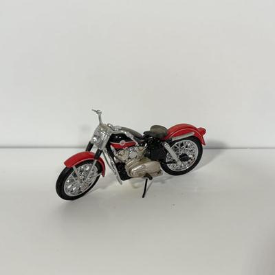 LOT 81: The Franklin Mint Motorcycle Models w/ COAs & American Flag Motorcycle Model w/ Helmet & Display Case