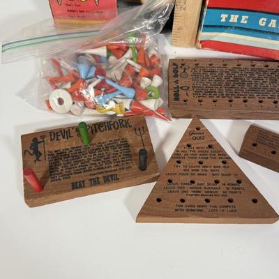LOT 82: Vintage Games: Plinko, Tripoley, Wood Peg Games & More