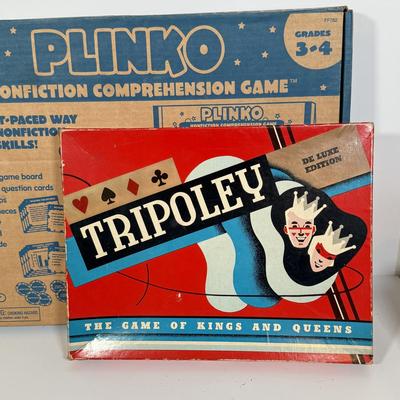 LOT 82: Vintage Games: Plinko, Tripoley, Wood Peg Games & More