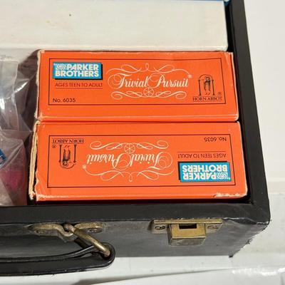 LOT 85: Trunk for Trivia, Cheers Board Game, Trump Board Game & Top Ten Lists Game