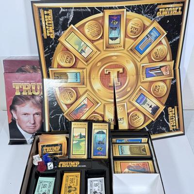 LOT 85: Trunk for Trivia, Cheers Board Game, Trump Board Game & Top Ten Lists Game