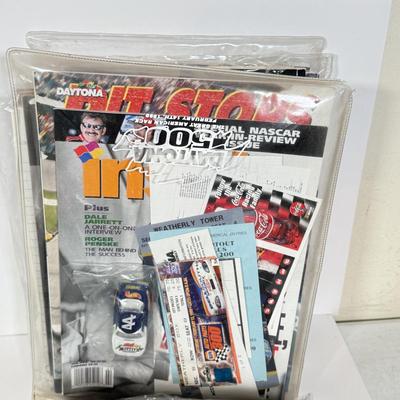 LOT 89: NASCAR / Racing Daytona 500 & More Programs, NASCAR Collectors Edition Checkers/Tic Tac Toe NIP, Clint Bowyer Model &...