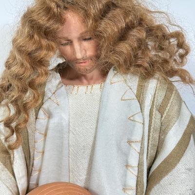 LOT 95: Jesus Water into Wine Doll by Ashton-Drake Galleries w/ Pots & COA