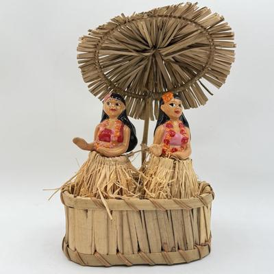 LOT 107: Pfaltzgraff Pineapple "Friendship" Pitcher & Hula Girl S&P Shakers