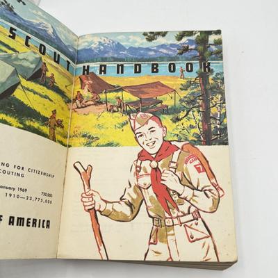 LOT 108: Vintage Girl & Boy Scouts Manuals & Cub Scouts Commemorative Mugs