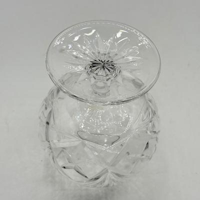 LOT 109: Hand Blown Glass Fish Paperweight w/ Waterford & More Stemmed Crystal Glasses