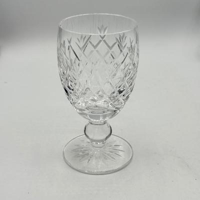 LOT 109: Hand Blown Glass Fish Paperweight w/ Waterford & More Stemmed Crystal Glasses