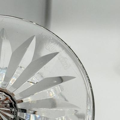 LOT 109: Hand Blown Glass Fish Paperweight w/ Waterford & More Stemmed Crystal Glasses