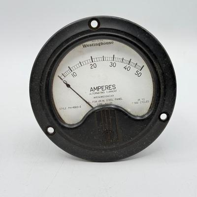 LOT 110: Vintage Meters: Frahm Frequency 115 Volts, Westinghouse Milliamperes, Volts Alternating Current, Percentage Modulation Model 301