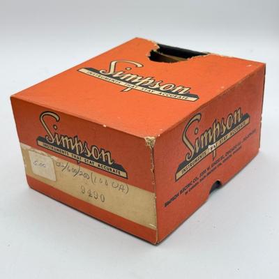 LOT 111: Vintage Simpson Roentgens Panel Meters w/ Boxes & Vintage Hewlett Packard DBM Milliwatts Panel Meter