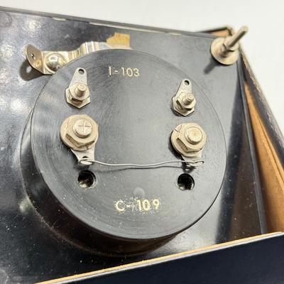 LOT 111: Vintage Simpson Roentgens Panel Meters w/ Boxes & Vintage Hewlett Packard DBM Milliwatts Panel Meter