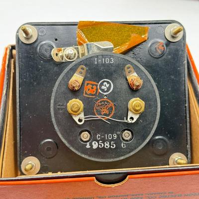 LOT 111: Vintage Simpson Roentgens Panel Meters w/ Boxes & Vintage Hewlett Packard DBM Milliwatts Panel Meter