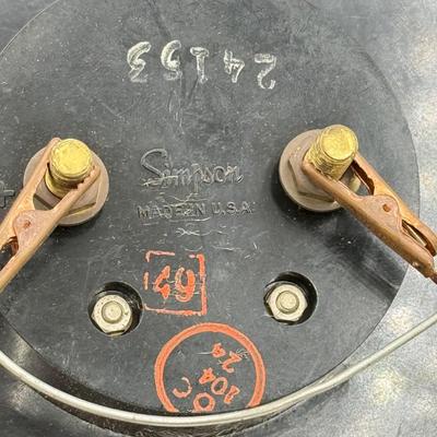 LOT 112: Vintage Simpson Panel Direct Current Meters