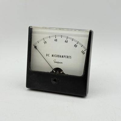 LOT 112: Vintage Simpson Panel Direct Current Meters