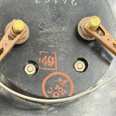 LOT 112: Vintage Simpson Panel Direct Current Meters