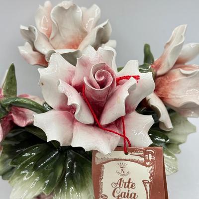 LOT 115: Capodimonte Arte Gaia Porcelain Flower Sculpture