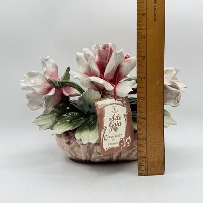 LOT 115: Capodimonte Arte Gaia Porcelain Flower Sculpture