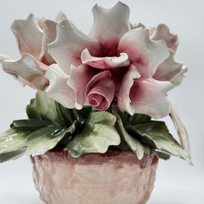 LOT 115: Capodimonte Arte Gaia Porcelain Flower Sculpture