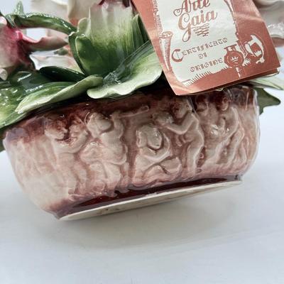 LOT 115: Capodimonte Arte Gaia Porcelain Flower Sculpture