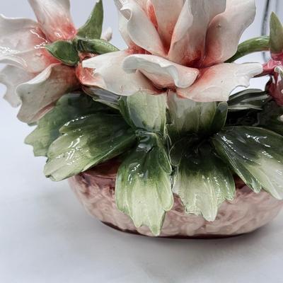 LOT 115: Capodimonte Arte Gaia Porcelain Flower Sculpture