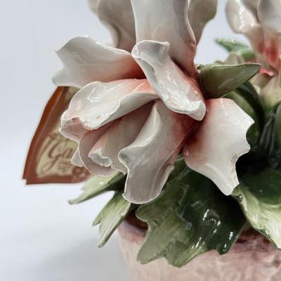 LOT 115: Capodimonte Arte Gaia Porcelain Flower Sculpture