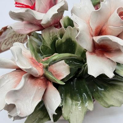 LOT 115: Capodimonte Arte Gaia Porcelain Flower Sculpture