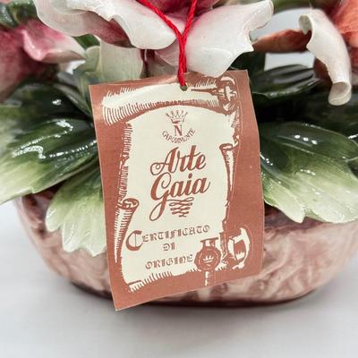 LOT 115: Capodimonte Arte Gaia Porcelain Flower Sculpture