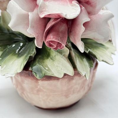 LOT 115: Capodimonte Arte Gaia Porcelain Flower Sculpture
