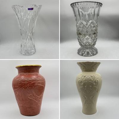 LOT 119: Vases: Lenox Georgian, Marquis by Waterford & More