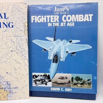 LOT 120: Franklin Mint Chocolate El Cazador Pocket Watch, Coastal Navigation & Piloting Guides