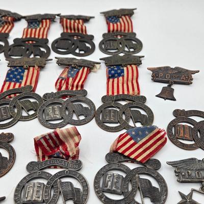 LOT 122J: Vintage Medals from the Patriotic Order of the Sons of America Repair Lot