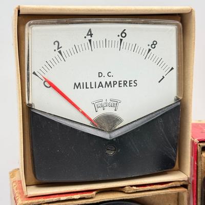 LOT 142: Vintage Triplett Panel Meters, some w boxes