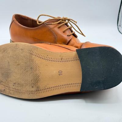 LOT 146: Christian Louboutin Red Bottom Leather Shoes & Vortey Brown Shoes