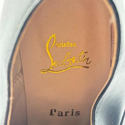 LOT 146: Christian Louboutin Red Bottom Leather Shoes & Vortey Brown Shoes