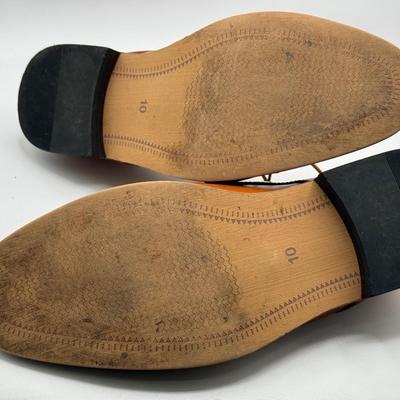 LOT 146: Christian Louboutin Red Bottom Leather Shoes & Vortey Brown Shoes