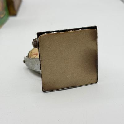 LOT 149: Coin Bank, Vintage Florida Perpetual Desk Calendar, Copper Trays