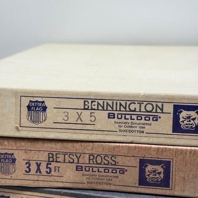 LOT 150: Flags: New Jersey, Bennington, Betsy Ross & More