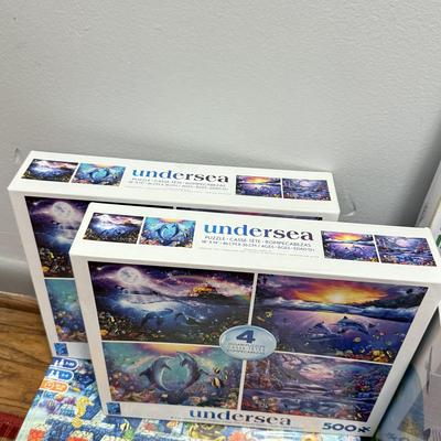 LOT 161: Sealed NIP Puzzles: 3D Ravensberger, Advertising & Ocean Themed