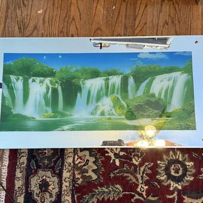 LOT 166: Lights & Motion Waterfall w/ Mirrored Frame (Works)