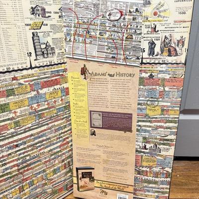 LOT 167: Large Reproduction "Map of History" Book & Maps