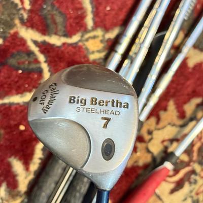 LOT 168: Variety of Golf Clubs & Golf Accessories