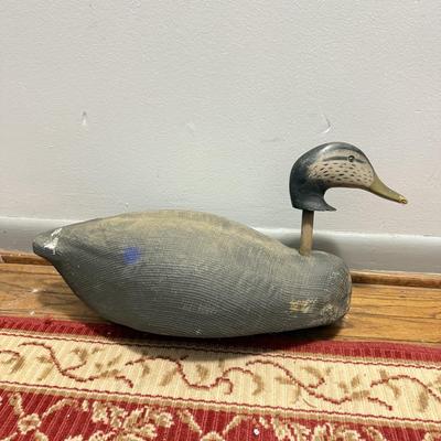 LOT 169: Wood Decoy Duck (22” long)