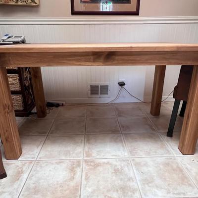 Sold Wood Rectangular Table and 4 Chairs