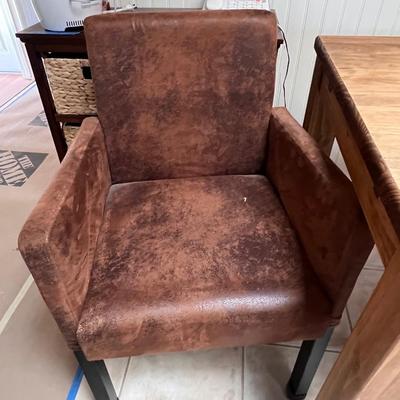 Sold Wood Rectangular Table and 4 Chairs